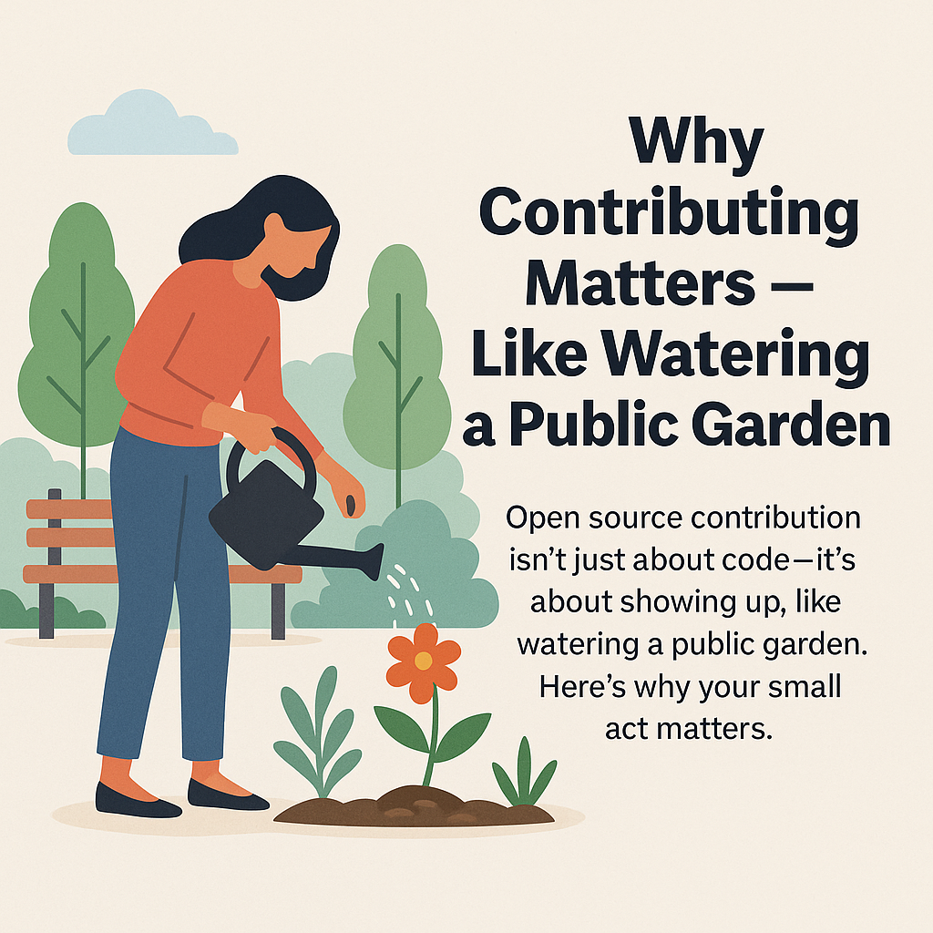 Why contributing matters – analogy of watering a public garden